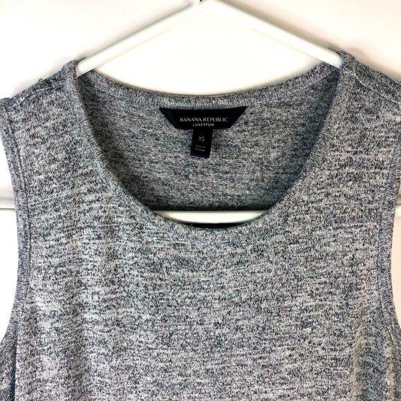 Banana Republic gray sleeveless scoop neck luxespun tank tee XS - Picture 2 of 5